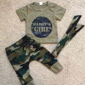 NWT Daddy’s Girl Camo Outfit